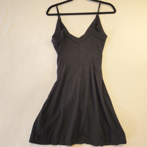 Intimately Free People Black Side Ruched Wrap Mini  Dress - Women Size M - Picture 7 of 8